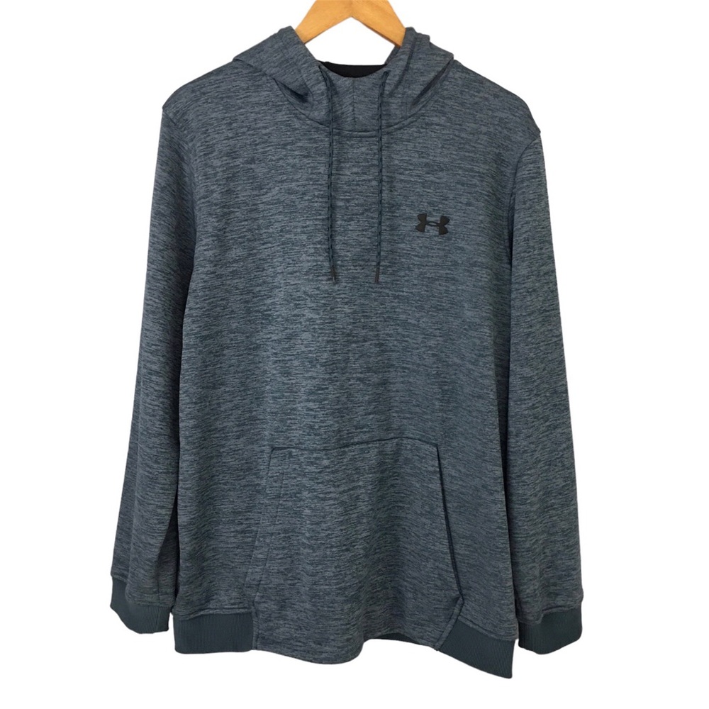 Under Armour Gray Space Dye Cold Gear Hooded Sweatshirt Size XL